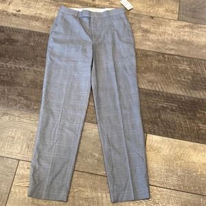 NWT CALVIN KLEIN Pink Grey Plaid Dress Pants Trousers Plus Size Work Pants 18
